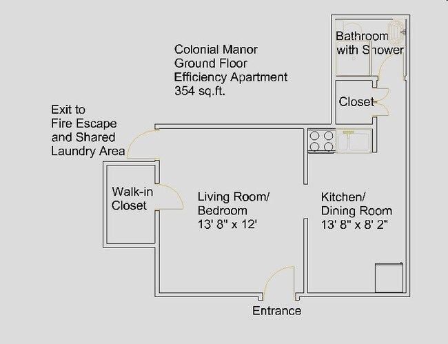 Studio - Colonial Manor Apartments