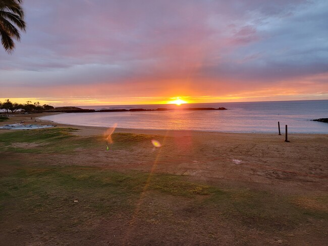 Pokai Bay at sunset from lanai - 85-933 Bayview St