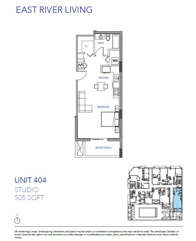 Stuido 505 SF - East River Living – Elevated in Little Havana.