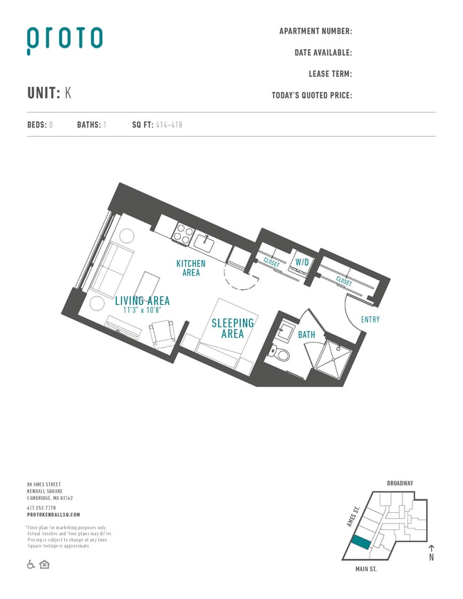 Floorplan - Proto Kendall Square