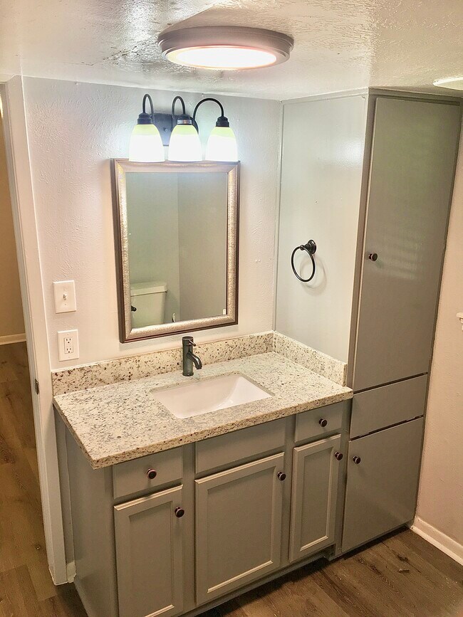 Granite Counter tops, No Fog Mirror - 301 Foster Dr