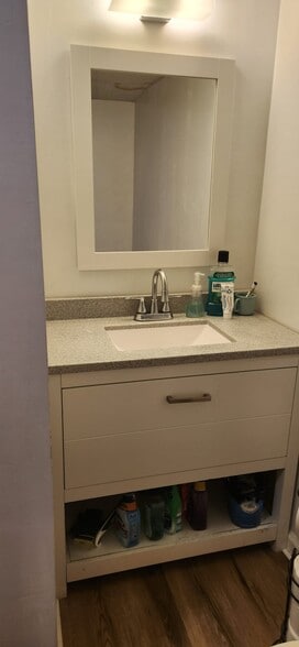 Downstairs Bathroom Vanity - 2116 Thaler Ave