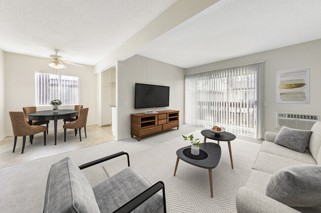 Dining Area and Living Room - eaves San Dimas