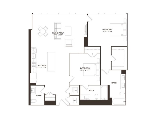 Floorplan - 8001 Woodmont