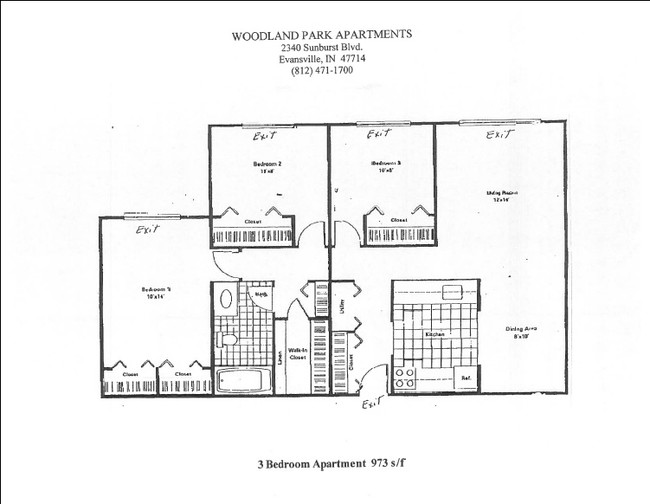 Floorplan - Woodland Park Apartments