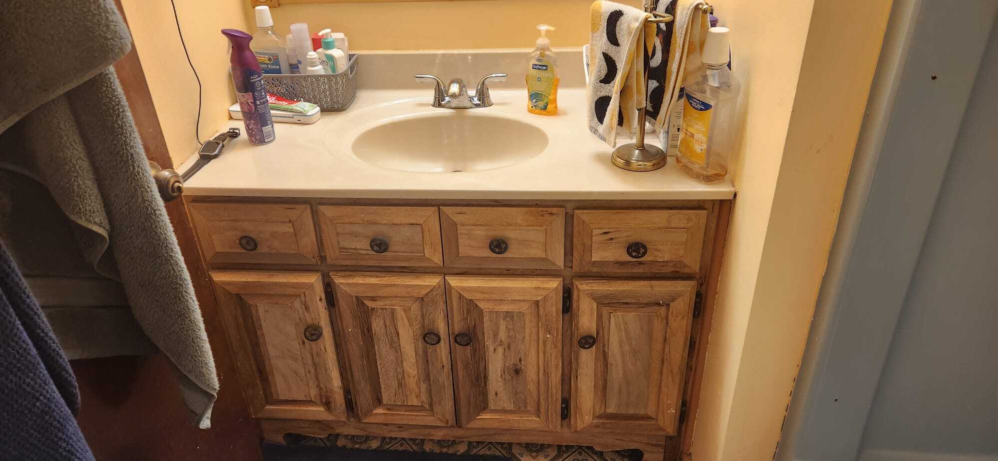 Vanity with space for toilet items - 2116 Thaler Ave