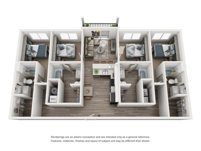 Floorplan - The Locale Fayetteville | Student Housing