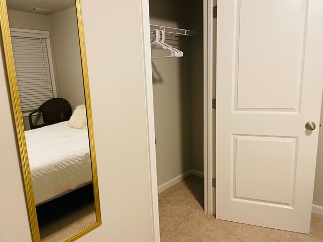 Lots of closet space with provided hangers and a full body mirror. - 6126 Centennial Run