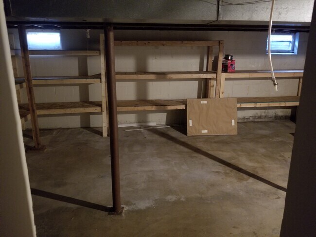 unfinished basement with lots of storage - 1740 Bluebill Dr