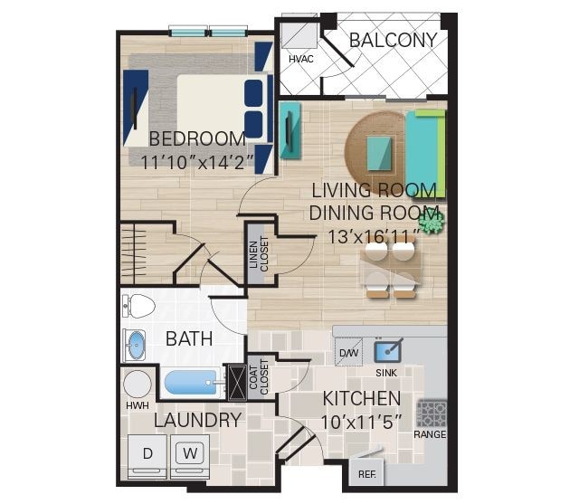 Floorplan - Montage at Hamilton Apartments 55+ Community