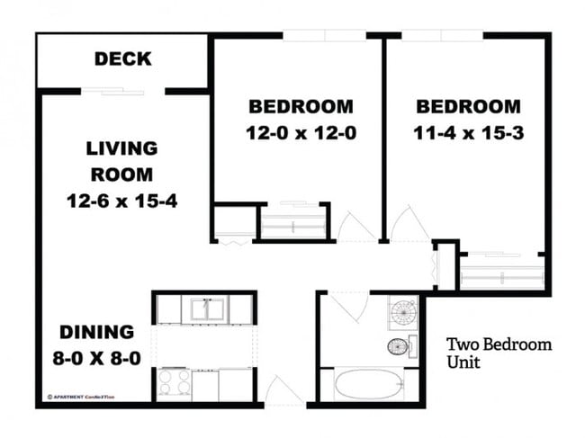 2BR/1BA - Lake Mallalieu Apartments