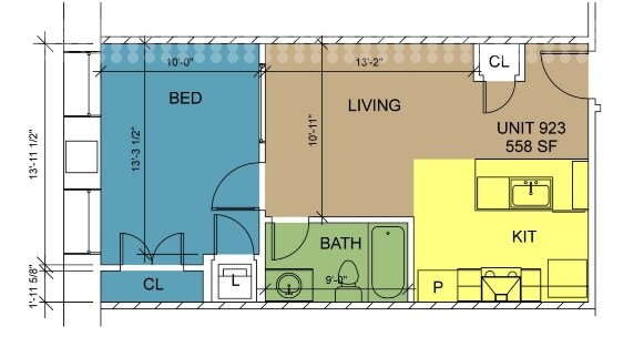 Floorplan - 8th and Main - All Utilities Included