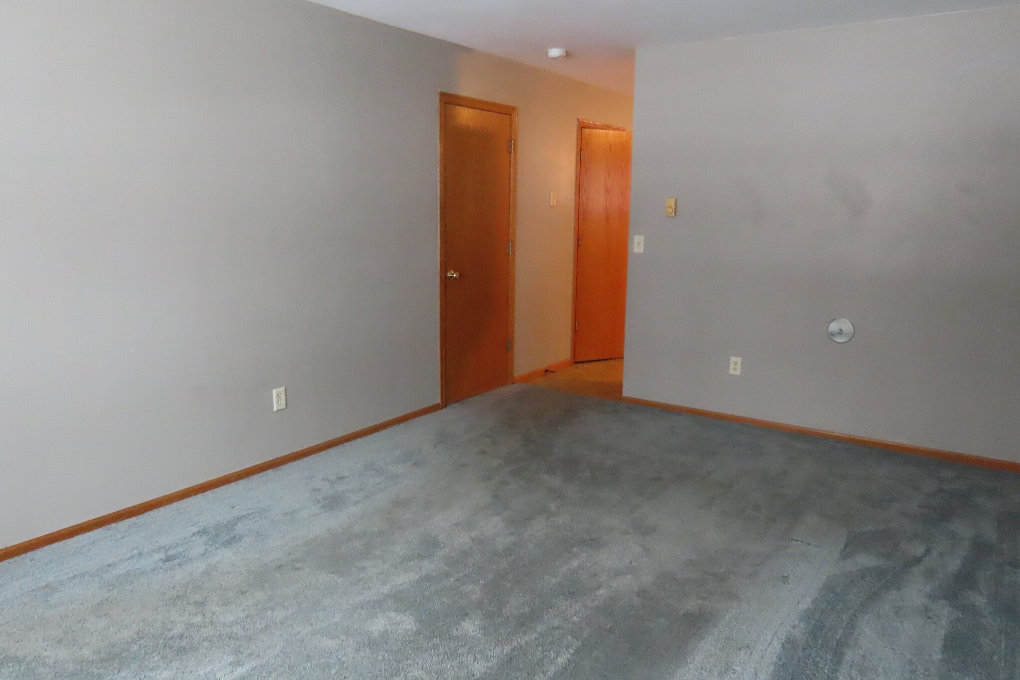 Living room. 12-17 square ft . Pet liner under carpete re feet - 2025 S Main St