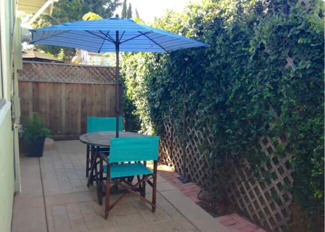 Private patio area within locked and gated area - 4685 Lotus St