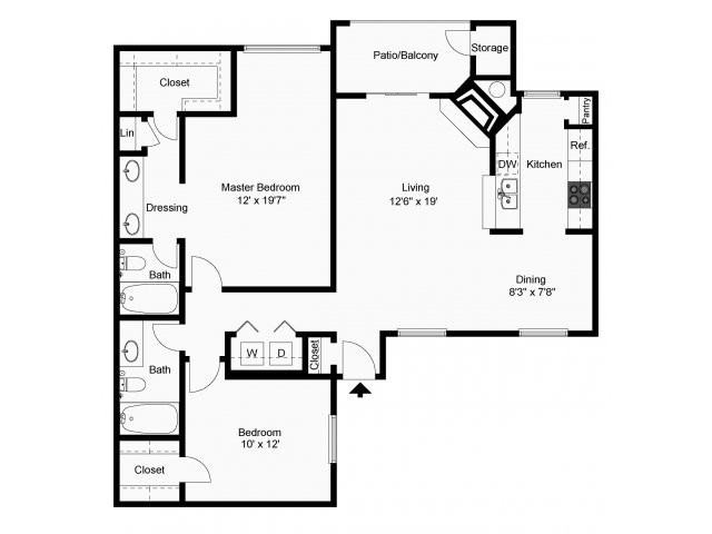 Floorplan - Centre Oaks Apartments