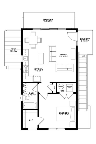 Style 5 - First floor - RiverBluff Townhouses