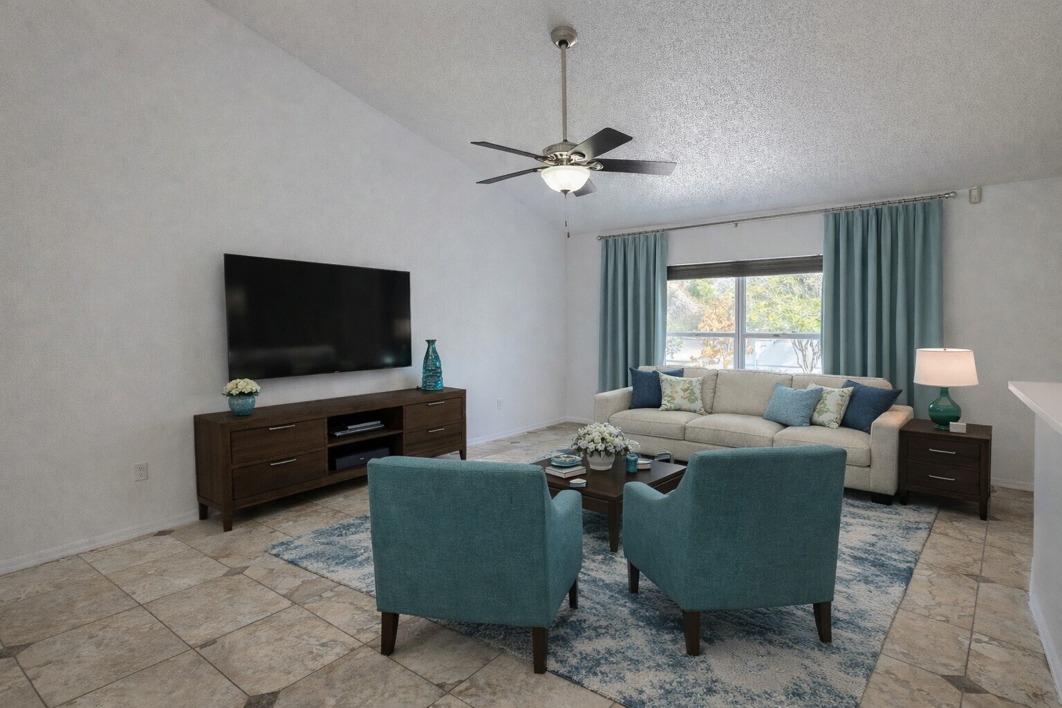 Family Room Virtually Staged - 1699 Landfair Ave