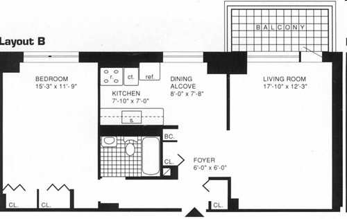 1BR/1BA - Spring Creek Towers