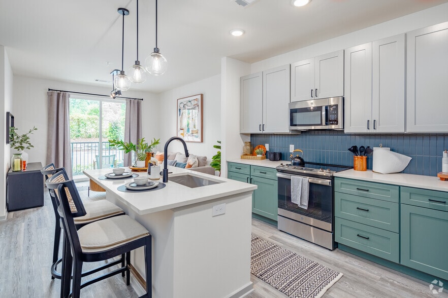 1BR, 1BA - A3 - 732-734SF - Kitchen - The Station by Alta