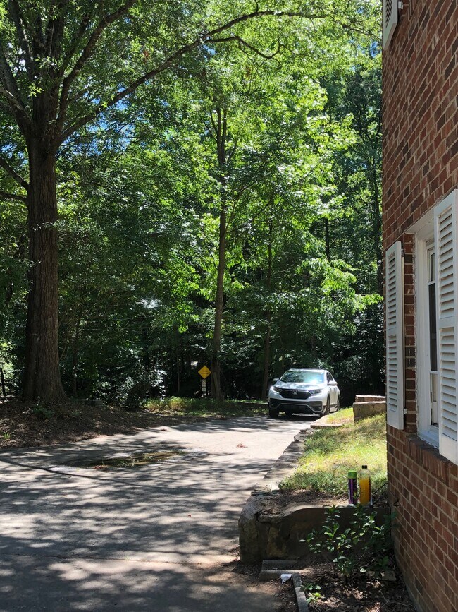 entrance toward parking lot - 716 Bradley Rd