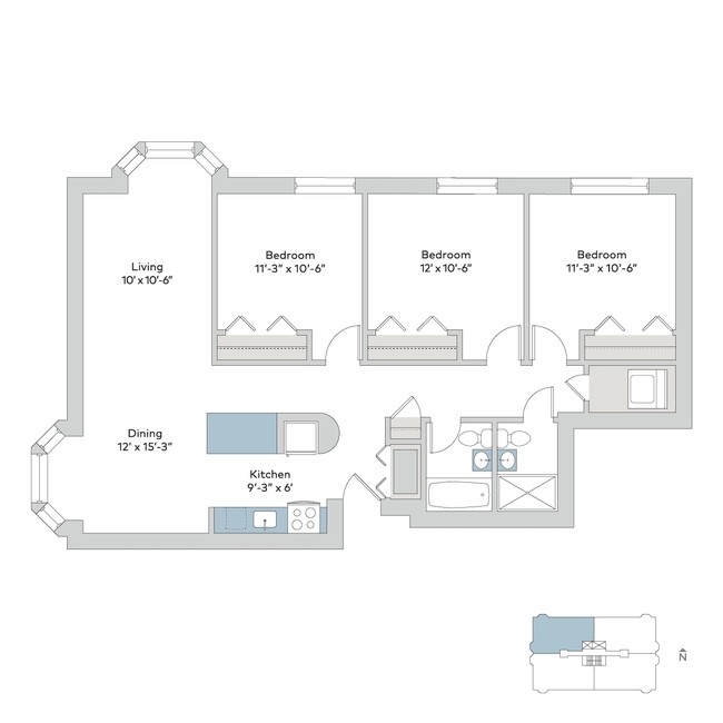 Floorplan - 1400 E. 57th Street