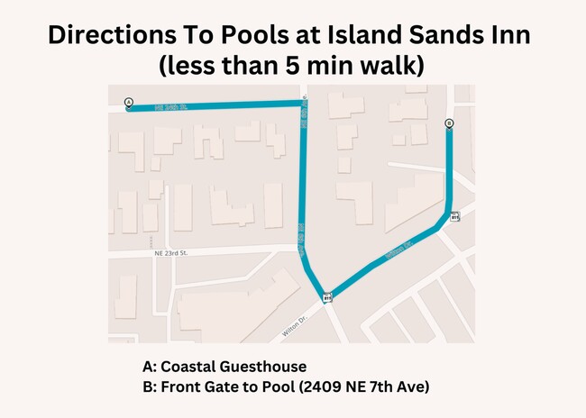 Distance to Pool Access - 516 NE 24th St