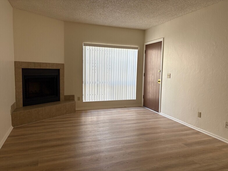 Living room, showing fireplace - 706 E Linden St