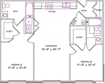 Plan 1 - Chapman Place Apartments