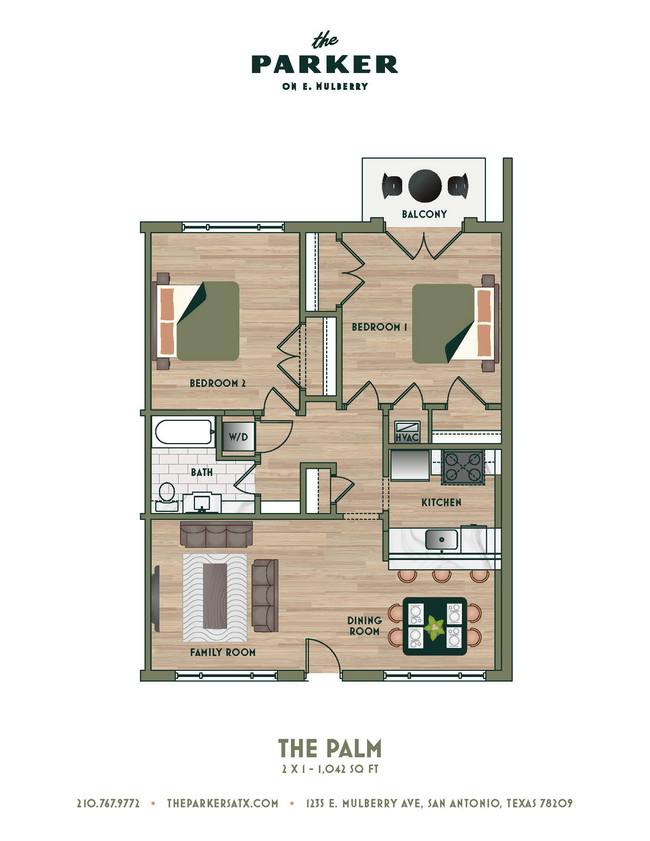 Floorplan - the PARKER on E. Mulberry