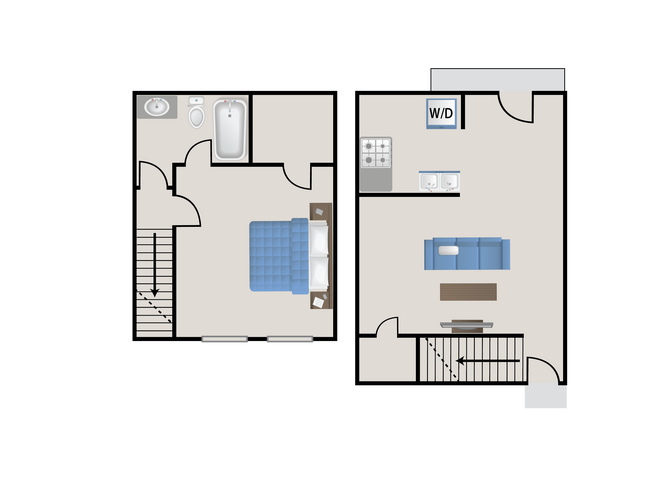 742sqft 1bed1bath.png - Stratton Park Apartments