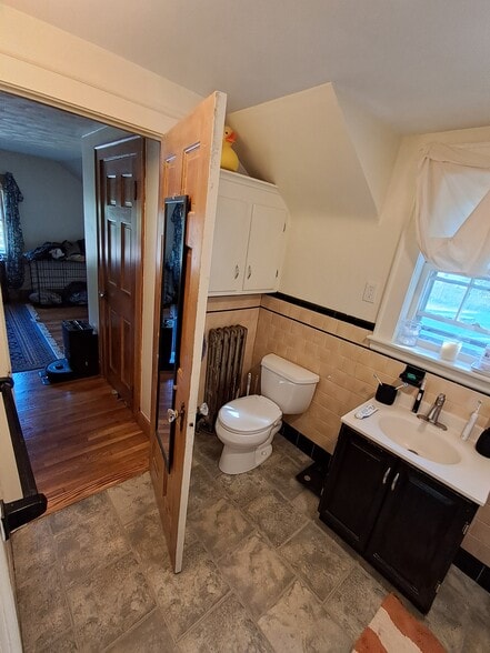 Master Bathroom View (Door leads to Master Bedroom) - 128 Trenton St