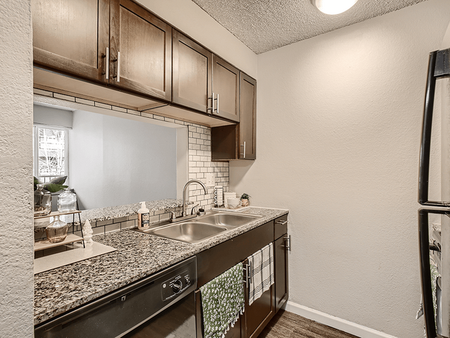 Dark Wood Cabinetry - Federal Terrace Apartments