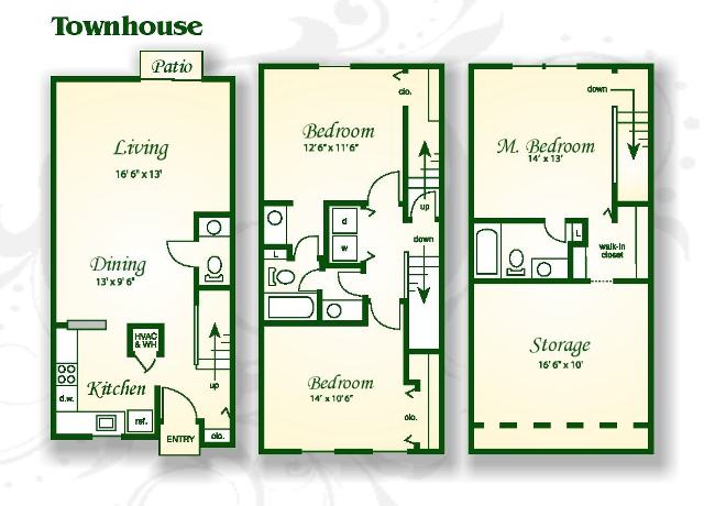 Floorplan - Crabtree Crossing Apartments and Townhomes