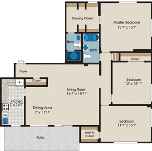 3BR/1BA - Park Shirlington