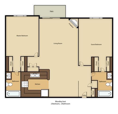 Floorplan - Chateau Woodley Hart Apartments