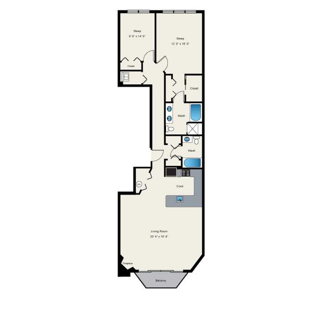 Floorplan - 1500 N Damen Apartments