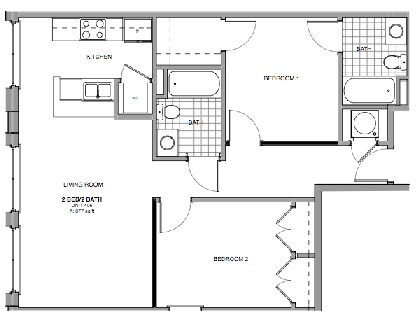 2BR/2BA - Dill Building