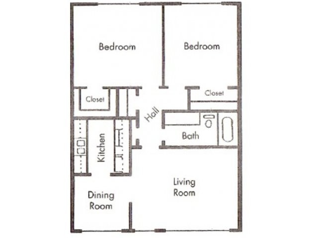 Floorplan - London Square Apartments