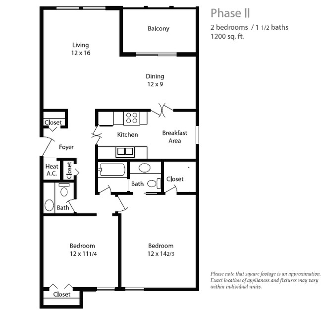 2BR/1.5BA - Park South