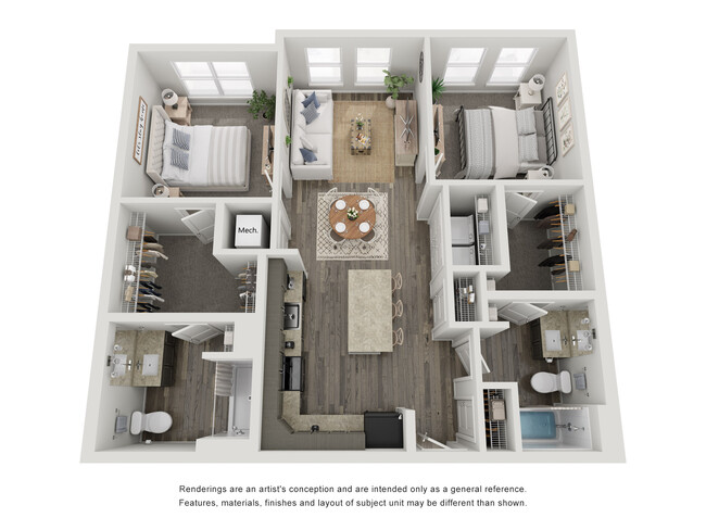 2 Bedroom Floor Plan - Banberry