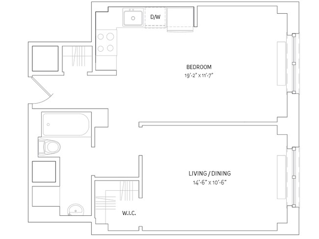 1BR/1BA - The Greystone