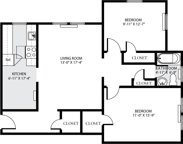 Floorplan - eaves Tunlaw Gardens