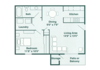 1BR/1BA - Meadowood Apartments