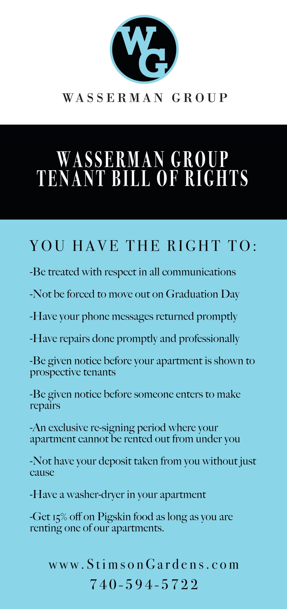 The only company with a bill of rights! - 22 W Stimson Ave