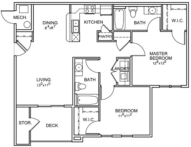 2BR/2BA - Hawthorne Gardens