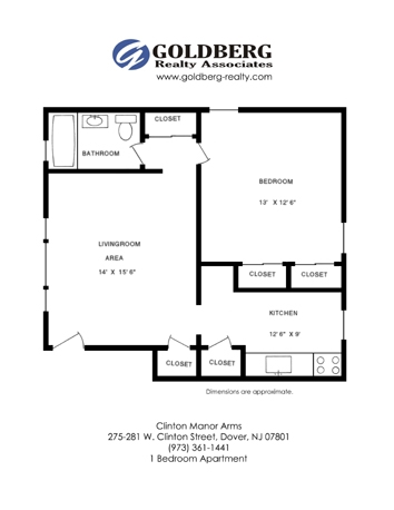 1BR/1BA - Clinton Manor Arms Apartments