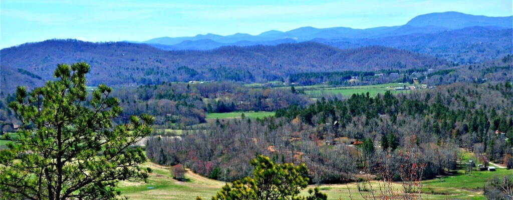 View of French Broad River valley from deck - 1225 Becky Mountain Road