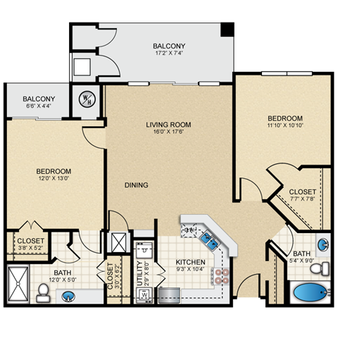 Floorplan - The Claremont Apartment Homes