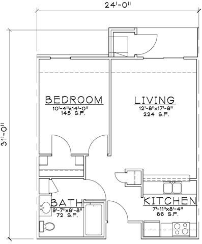 1BR/1BA - Essex Place Senior