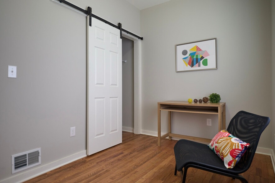 3rd Bedroom with barn door closet - 644 Marston St